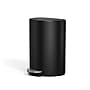 simplehuman Semi-Round Mini Steel Step Trash Can, 1.6 Gallon, Matte Black (CW2109)~#|#~85FA4A45-5409-482A-8BE1DD290542E6FE_sc7