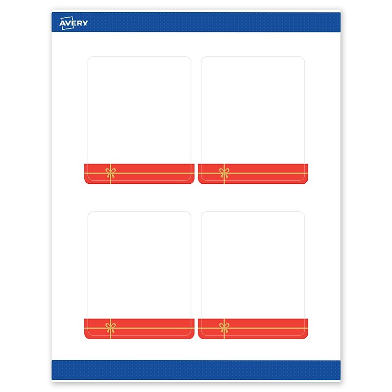 Avery Rectangle Multipurpose Labels, 4" x 3-1/3", White, 40/Pack (19479370549) image 1