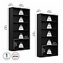 Bush Furniture Universal 72"H 5-Shelf Bookcase with Adjustable Shelves, Classic Black, 2/Set (UB003BL)~#|#~85FB5936-2747-4F51-9A7484781DECDA6D_sc7
