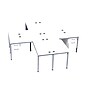 Boss Office Products Simple System 71"W L-Shaped Desk with Pedestal, White, 4/Set (SGSD019-203-WT)~#|#~85FF4378-FC26-48E5-97AE44EF76EC0C16_sc7