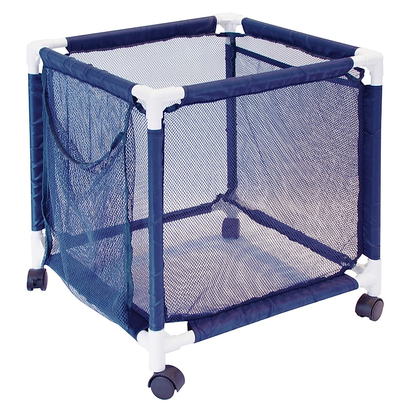 Pool Bins Pool Storage Organizer Mesh Rolling Pool Equipment Bin, 3.2-cu. ft., Blue (PBFT-1501) image 1