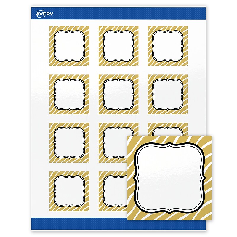 Avery Square Laser/Inkjet Multipurpose Labels, 2" x 2", White, 120/Pack (19479370988) image 1