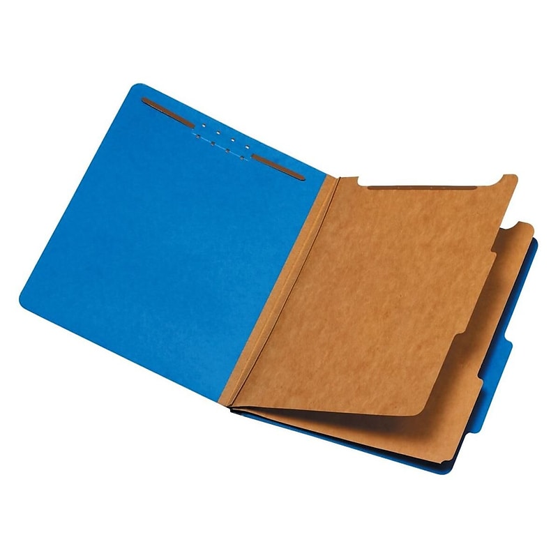 Pendaflex Pressboard Classification Folder, 2-Dividers, 2 1/2" Expansion, Letter Size, Dark Blue, 10/Box (24132P) image 1