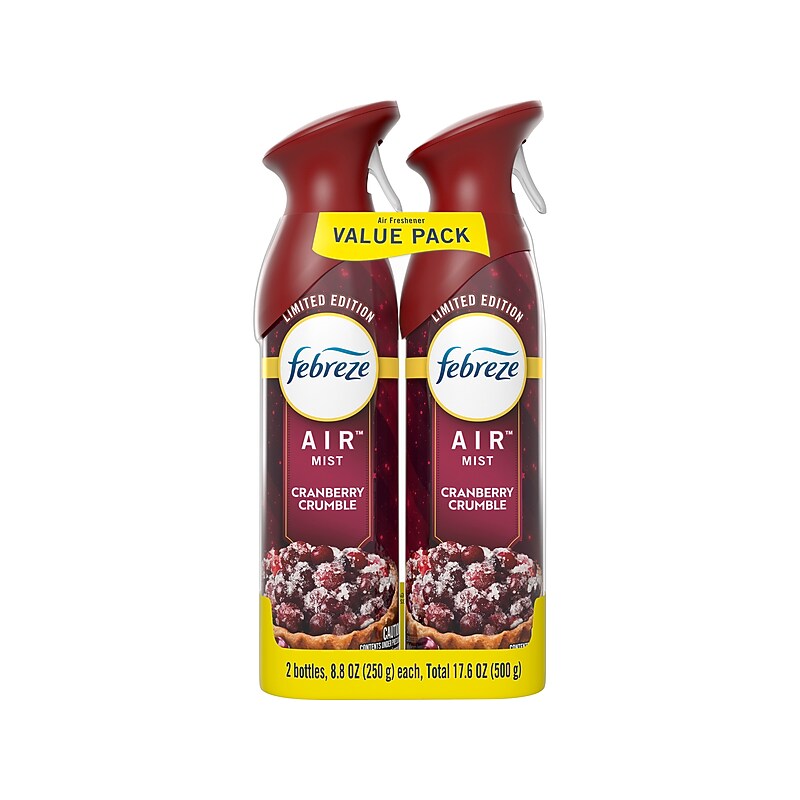 Febreze AIR Aerosol Air Freshener, Cranberry Crumble Scent, 8.8 Fl. Oz., 2/Pack (03207) image 1