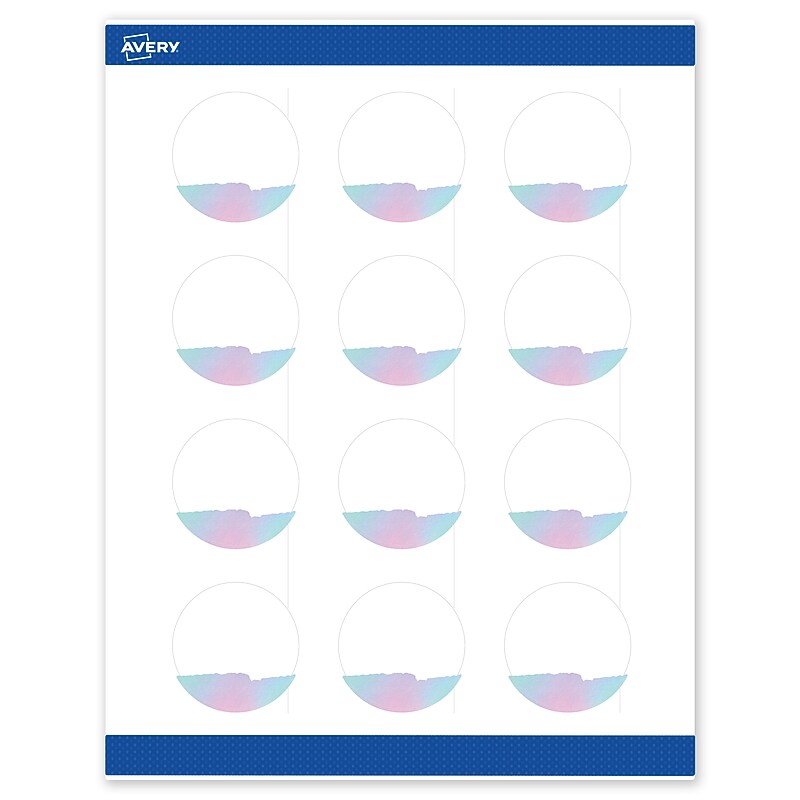 Avery Laser/Inkjet Circle Multipurpose Labels, 2" Dia., White, 120/Pack (S00-F3S) image 1
