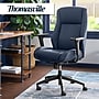 Thomasville Furniture Darius Ergonomic Bonded Leather Swivel Executive Chair, Navy (51490-NVY)~#|#~86104A86-77BD-4BCB-B0DCE1B8C5059B92_sc7