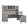 Bush Home Somerset 72W L-Shaped Sit to Stand Desk with Hutch, Platinum Gray (SET015PG)~#|#~8610BF37-959C-48EC-8142529AEEBAF70F_sc7