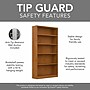 Bush Furniture Universal 72"H 5-Shelf Bookcase with Adjustable Shelves, Natural Cherry Laminated Wood (WL12467)~#|#~8615D9B3-E234-45F0-9DA0B044AD519166_sc7