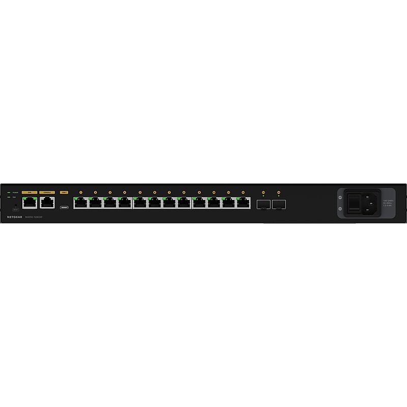Netgear AV Line 12-Port Managed Switch, Black (MSM4214X-100NAS) image 1