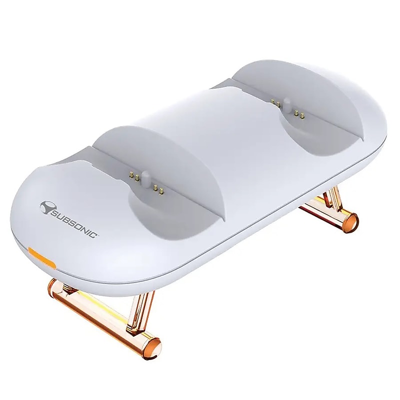 Subsonic Duo LED Controller Dock Charging Station, PS5 Compatible, White (SA5632) image 1
