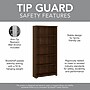 Bush Furniture Cabot 60"W L Shaped Computer Desk with Hutch and 5 Shelf Bookcase, Modern Walnut (CAB011MW)~#|#~86200370-CF7A-4EC7-83458B866F01ACAF_sc7