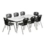 Correll Rectangular Activity Table Set, 72" x 36", Height Adjustable, Frosty White (AP1-A3672DEREC-80-09-09-8-18)~#|#~8620EE6C-13A2-4180-9848C26AE3A4A059_sc7
