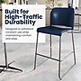 Flash Furniture Hercules Kenai Classic Plastic Stacking Full Back Bar Stool, Navy (RUT239AHBSNV)~#|#~86254688-88C1-402E-85712F036EC11A65_sc7