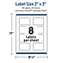 Avery Waterproof Rectangle Scalloped Laser Multipurpose Labels, 2" x 3", White, 80/Pack (19479399396)~#|#~86256A33-024B-42FF-B51015D40333A48E_sc7