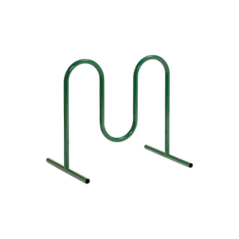 Global Industrial Wave Bike Rack, 5-Bike Capacity, Free Standing, Green (652777FGN) image 1