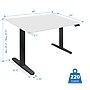 Mount-It! Dual Motor 48"W Electric Rectangular Adjustable Standing Desk, White/Black (MI-18120)~#|#~8628CCE5-EC6E-44B3-B535EE46C0FFADA2_sc7