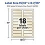 Avery Pearlized Ivory Rectangle Multipurpose Labels, 15/16" x 3-7/16", Ivory, 900/Box (94218)~#|#~8629B094-847E-4C53-8F85276AC903F911_sc7