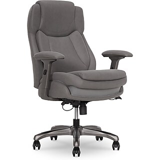 La-Z-Boy Alton Bonded Leather Executive Chair, Steel Blue/Light