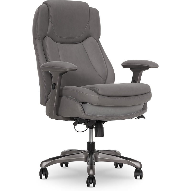 La-Z-Boy Noelin Ergonomic Fabric Swivel Task Chair, Gray (52703-GRY) image 1