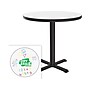 Correll 48" Round Dry-Erase Markerboard Cafe Table, Frosty White/Black (BXT48DER-80)~#|#~862C337E-A2AA-425D-8DB3EDAF6857D366_sc7