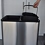 iTouchless Stainless Steel Rectangular Sensor Trash Can and Recycle Bin, 16 Gal., Silver (IT16RES)~#|#~862C9680-B41B-4C7C-A6727A60918105CB_sc7