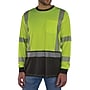 Ergodyne GloWear 8371BK High Visibility Long Sleeve Black Bottom T-Shirt, ANSI Type R Class 3, Lime, 2XL (22296)~#|#~863789C2-8E99-4ED9-BAA3D0AE97CB6944_sc7