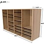 AdirOffice 36-Compartment Literature Organizer, 11.8" x 39.3", Medium Oak (500-36-MEO)~#|#~863799D2-1AA6-4768-B1C0C16D957BB67F_sc7