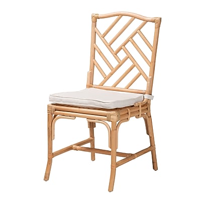 Bali & pari Rio Modern Bohemian Natural Rattan Dining Chair - Thumbnail 3