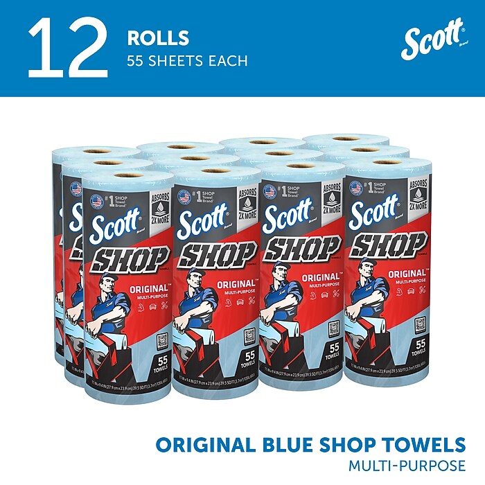 Rouleaux D'essuie-tout Scott 01010 - 8x15 Pouces, 500 Feuilles/rouleau, Carton De 4 Rouleaux, Neuf