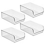 iDESIGN Small Stackable Plastic Storage Bin, Clear, 4/Pack (28116M4)~#|#~8648E6EE-1996-4C0A-BB63EB5ADFC23AAA_sc7