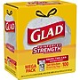 Glad  Drawstring 13 Gallon Tall Kitchen Trash Bags, .71 mil, 23.74 x 25.4, Gray, 100 Bags/Box (78374)~#|#~sp53228923_sc7