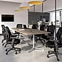 Bush Business Furniture 120W x 48D Boat Shaped Conference Table with Metal Base, Modern Hickory (99TBM120MHSVK)~#|#~864B6916-5C27-474E-815930F84E41F628_sc7