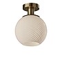 Adesso Incandescent Swirl Flush Mount Lamp, 11.5"H, Antique Brass/White Swirl Glosted Glass (3254-21)~#|#~864D693D-F4F7-4A87-92AD3A29D7602684_sc7