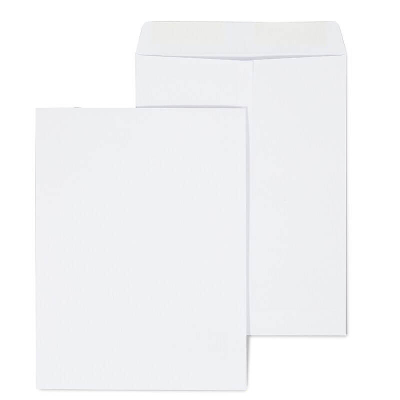 Staples Gummed Catalog Envelopes, 9"L x 12"H, White, 100/Box (50264/47286N) image 1