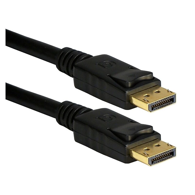QVS 6' Display Port to Display Port Audio/Video Cable, Male to Male (DP-06) image 1