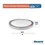 Bulbrite 9" Round 17-Watt 3000K LED Flush Mount Light, 1400 Lumens, Nickel (773610)~#|#~86553B90-D201-467F-963F3A2F6C579CCD_sc7
