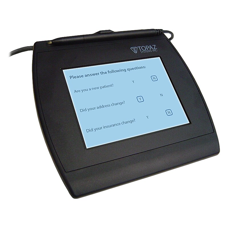Topaz Systems SignatureGem LCD 4 x 5 Dual Serial/Virtual Serial Signature Pad (T-LBK766SE-BBSB-R) image 1