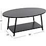 Household Essentials Jamestown 39"W x 23"D Laminate Coffee Table, Black Oak/Black (8178-1)~#|#~8658FB2A-AE91-4397-8E114A3DB204EE36_sc7
