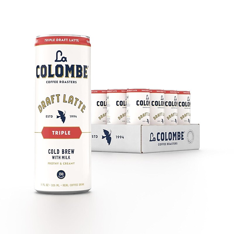 La Colombe Draft Triple Shot Espresso Latte Caffeinated Cold Brew Coffee, Medium Roast, 11 oz., 12/Carton (PPPURC1204) image 1