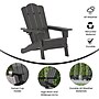 Flash Furniture Newport Adirondack Chair with Cup Holder, Gray (LEHMP104410GY)~#|#~865C501F-CA24-4219-BE37FF0CDFE90172_sc7