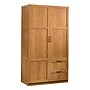 Sauder Select 71"H Storage Armoire with 4 Shelves, 2-Drawers, Highland Oak (420063)~#|#~865CEA4F-A8D2-46F0-8A753C96D6A28FF5_sc7
