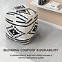 Anji Mountain Noir Noor Fabric Square Pouf Ottoman (AMBPF019-1818)~#|#~86608A25-2759-4480-829EDBA4641BAF70_sc7