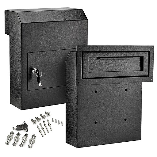 AdirOffice ThroughtheDoor Safe Locking Drop Box Mailbox with