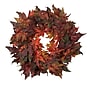 Nearly Natural 4908 30" Maple Leaf Wreath, Orange~#|#~8667C41D-8190-4DC0-A66509C3F888E742_sc7