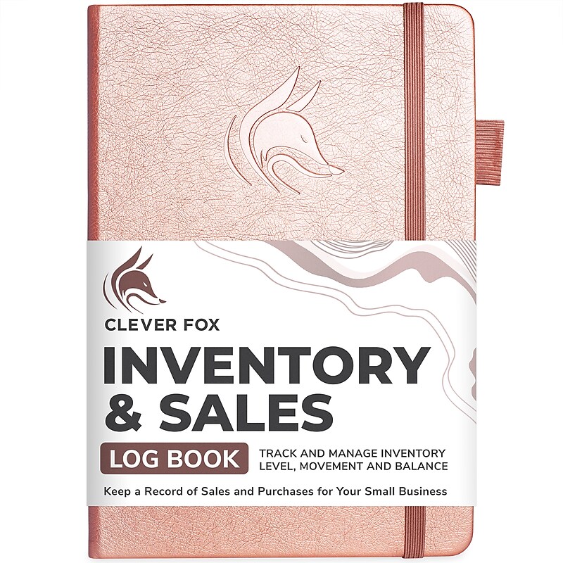 Clever Fox Accounting Journal, 8.3" x 5.8", Rose Gold (B0999NKHYJ) image 1