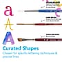 Princeton Short Handle Mixed Media Synthetic Lettering Brush Set, 5/Pack (PBXPLETTERSET1)~#|#~866BF24C-9488-4E51-A91E04A7D417ED9F_sc7