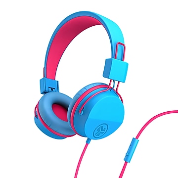 JLab JBuddies Studio 2 On-Ear Kids' Headphones, Blue/Gray