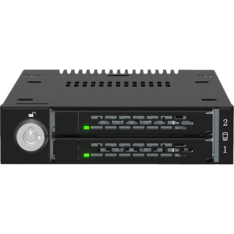Icy Dock ToughArmor M.2 PCIe 4.0 NVMe SSD Enclosure for External 3.5" Drive Bay, Black (MB834MK-B V2) image 1