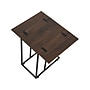 Household Essentials Jamestown 12"W x 19"D Laminate Side Table, Mid-Century Walnut/Black (8196-1)~#|#~86715C3F-F629-4994-98DA602736D43E50_sc7