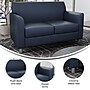 Flash Furniture Hercules Diplomat LeatherSoft Loveseat, Navy/Chrome Legs (BT8272NVYCHR)~#|#~8672FEC8-C204-4E2E-8785018727B44709_sc7